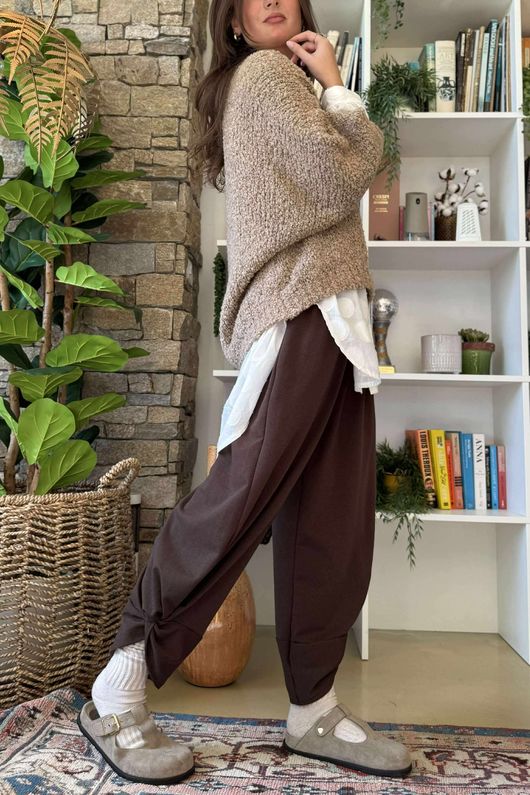 Hygge Boucle Slouch Knit Camel 